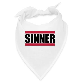 Sinner Text Logo - Bandana - Weiß - Vorne
