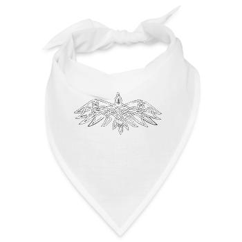Keltische Krähe - Bandana - Weiß - Vorne