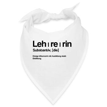 Lehrerin Witziger Spruch - Bandana - Weiß - Vorne