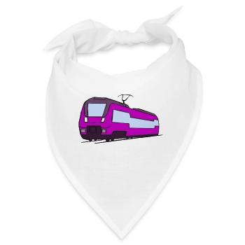 Regionalbahn Zug Lok Eisenbahn Modelleisenbahn - Bandana - Weiß - Vorne