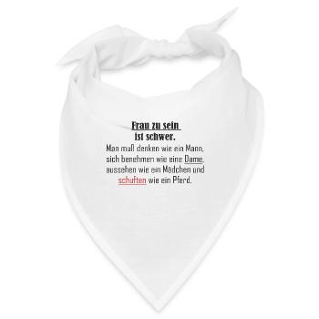 lustige Sprüche - Bandana - Weiß - Vorne