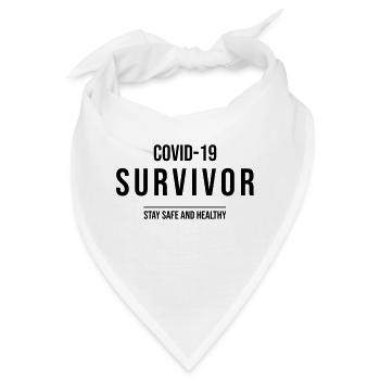 COVID-19 Survivor - Bandana - Weiß - Vorne