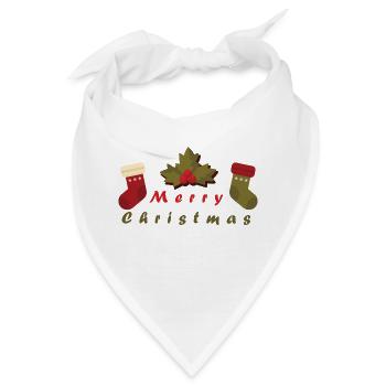 Merry Christmas - Bandana - Weiß - Vorne