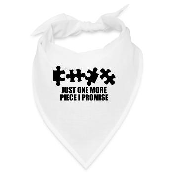 Puzzle Spruch geschenkidee Autismus Puzzeln - Bandana - Weiß - Vorne