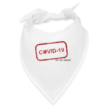 covid 19 ich war dabei! Corona überlebt - Bandana - Weiß - Vorne
