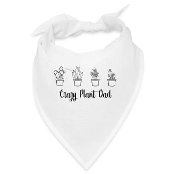 Crazy Plant Dad - Bandana - Weiß - Vorne