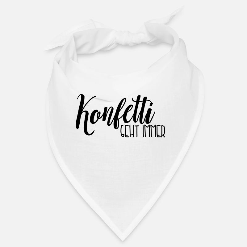 Konfetti geht immer - Bandana - Weiß