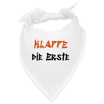 Klappe die Erste - Bandana - Weiß - Vorne