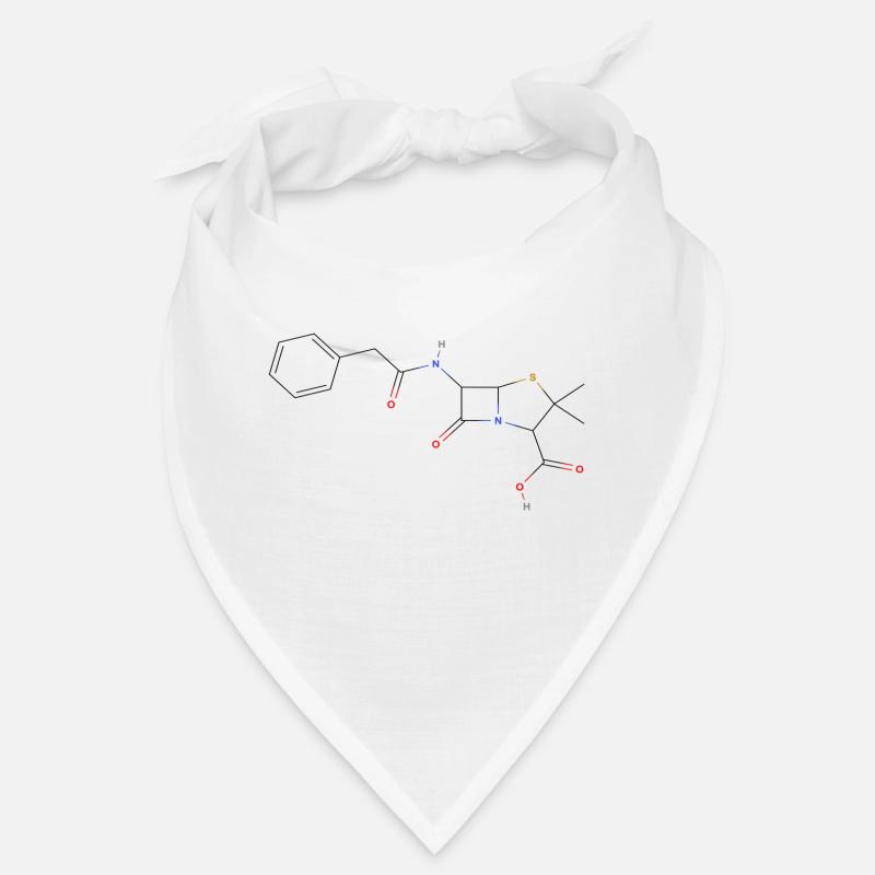 Penicillin Molekül - Farbige Strukturformel Bandana