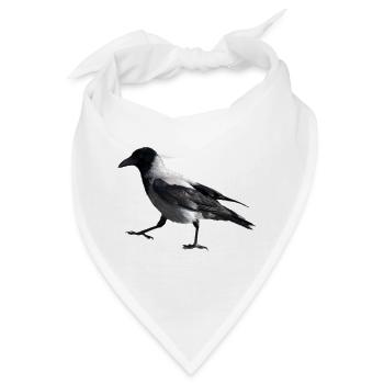 Ein kleiner Schritt durch eine Krähe - Bandana - Weiß - Vorne