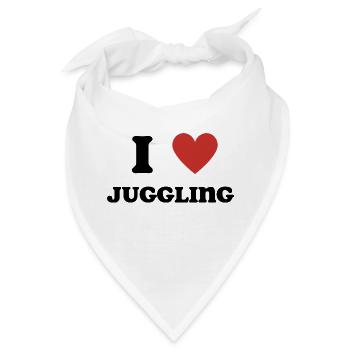 Ich liebe Jonglieren - Bandana - Weiß - Vorne