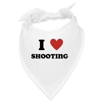 I Love Shooting - Bandana - Weiß - Vorne