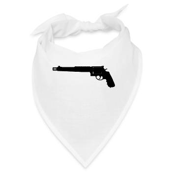 Smith & Wesson Revolver 500 S&W Trommelrevolver. - Bandana - Weiß - Vorne