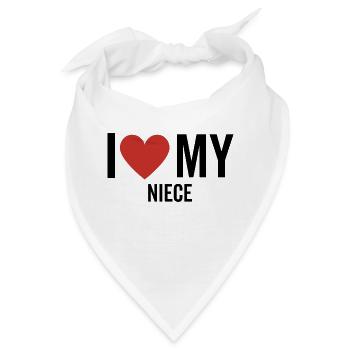 Ich liebe meine Nichte - Bandana - Weiß - Vorne