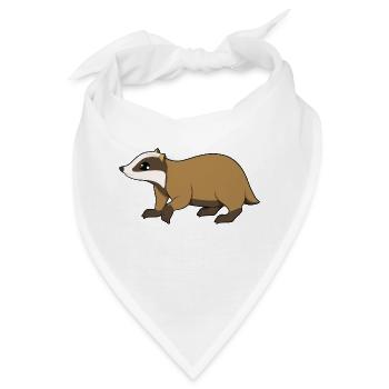 Dachs - Bandana - Weiß - Vorne