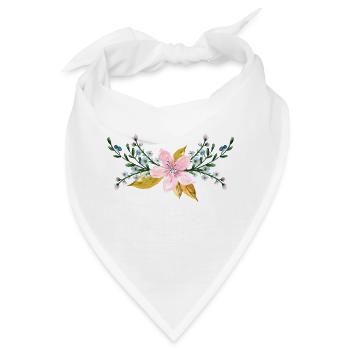 Blume - Bandana - Weiß - Vorne