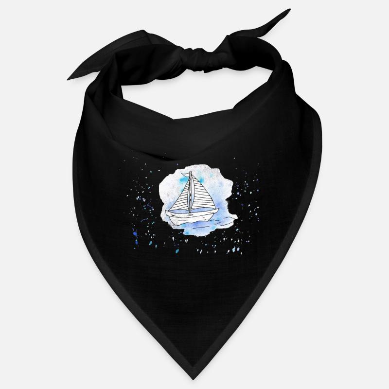 Aquarell Schiffchen Bandana