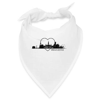 I love Vienna! Ich liebe die Stadt Wien! - Bandana - Weiß - Vorne