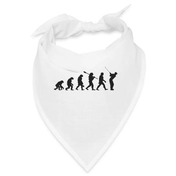 Golf Evolution Retro Geschenk für Golfer - Bandana - Weiß - Vorne