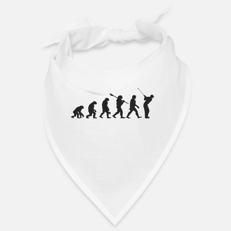 Golf Evolution Retro Geschenk für Golfer - Bandana - Weiß