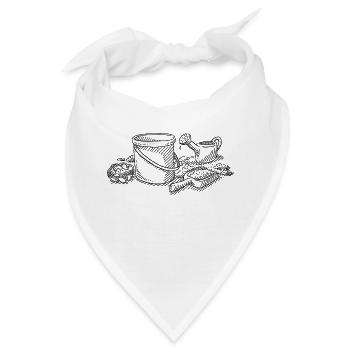Sandkasten Spielzeug Symbol - Bandana - Weiß - Vorne