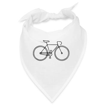 bike fahrrad fixie rad drahtesel - Bandana - Weiß - Vorne