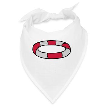 Rettungsring Logo Design - Bandana - Weiß - Vorne