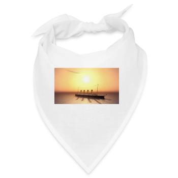 Historisches Passagierschiff Titanic auf hoher See - Bandana - Weiß - Vorne