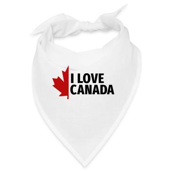 I love Canada Ahornblatt Kanada Vancouver Ottawa - Bandana - Weiß - Vorne