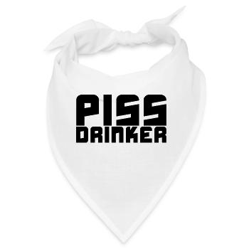 Piss Drinker - Bandana - Weiß - Vorne
