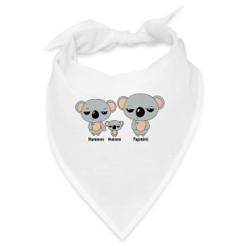 Koala-Familie Mimimi - Bandana - Weiß - Vorne