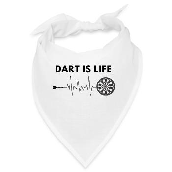 Dart is life / Darts is life - Bandana - Weiß - Vorne