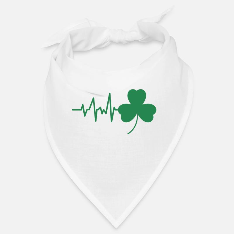 Rythme cardiaque Saint Patrick Irlande trèfle Bandana