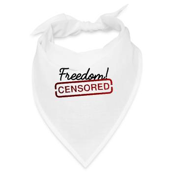 ZENSIERTE FREIHEIT - Bandana - Weiß - Vorne
