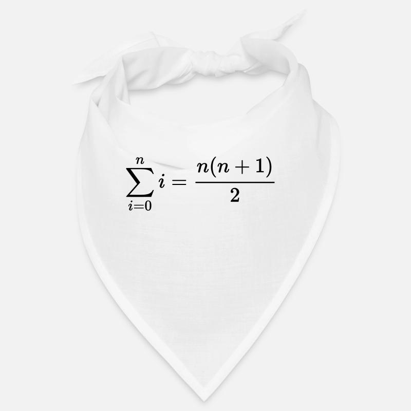 Summenformel von Johann Carl Friedrich Gauß - Bandana - Weiß