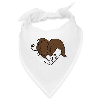 Liebe Springer Spaniels - Bandana - Weiß - Vorne