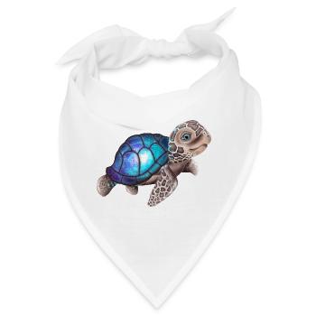 Schildkröte mit einer Galaxie - Bandana - Weiß - Vorne