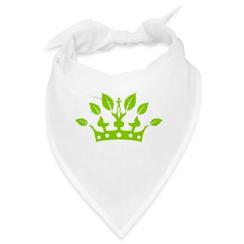 Blätter Krone Öko - Bandana - Weiß - Vorne