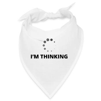 I'm Thinking Coder Software Developer Programmer N - Bandana - Weiß - Vorne
