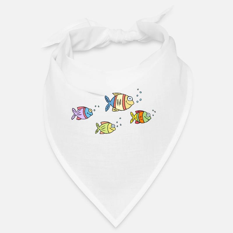 coloré poisson eau mer graffiti dessin d’enfants Bandana
