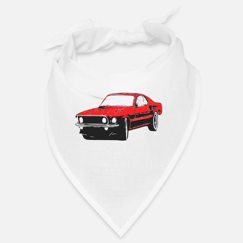 Auto - Bandana - Weiß