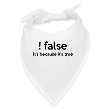 False It's Funny Because It's True Programmer Comp - Bandana - Weiß - Vorne