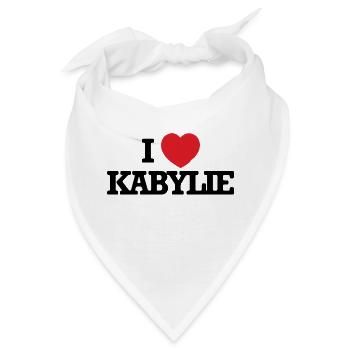 Ich liebe Kabylie - Bandana - Weiß - Vorne
