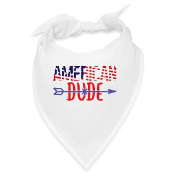 Alles amerikanischer Kerl! - Bandana - Weiß - Vorne