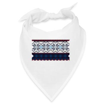 Norwegisches Pullovermuster - Bandana - Weiß - Vorne