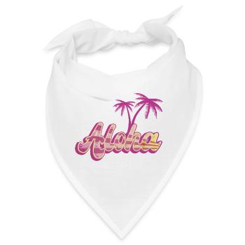 Aloha Palme - Bandana - Weiß - Vorne