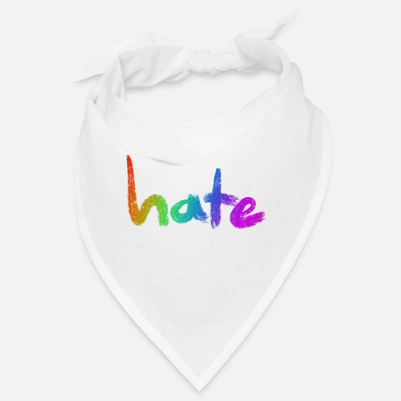 Hate Text Rainbow Bandana