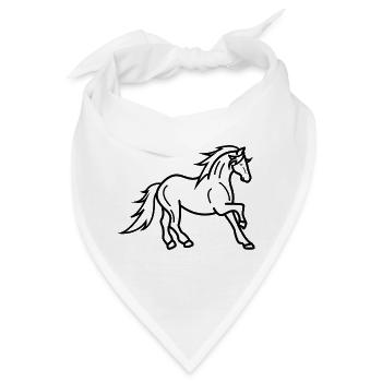 Pferde Pferdeliebe Pferdenarr Islandpferde - Bandana - Weiß - Vorne