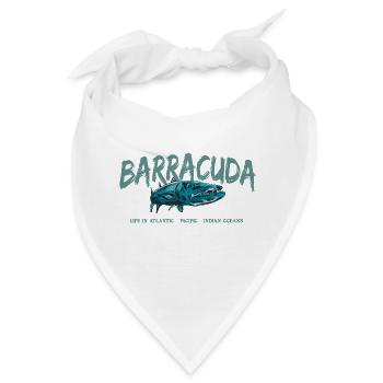 Barracuda Fisch Tiefsee Angeln - Bandana - Weiß - Vorne