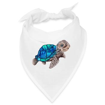 Süße Schildkröte Atlantis - Bandana - Weiß - Vorne
